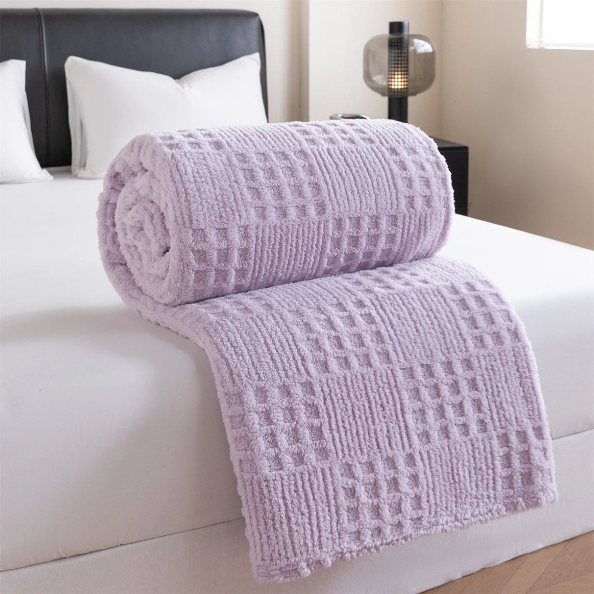 VelvetNest | Luxurious Soft Thick Waffle Jacquard Blanket 11