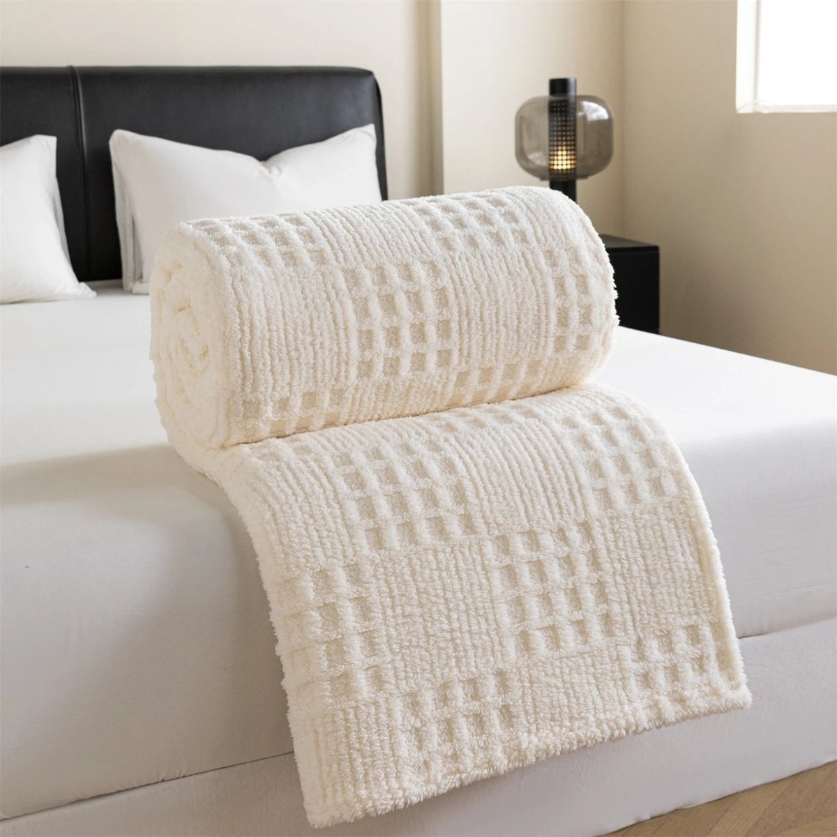 VelvetNest | Luxurious Soft Thick Waffle Jacquard Blanket 12
