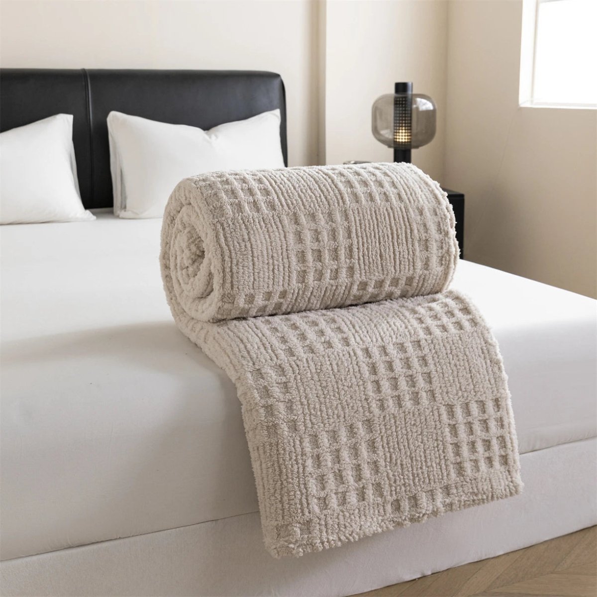 VelvetNest | Luxurious Soft Thick Waffle Jacquard Blanket 9
