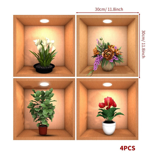 Colorful Vinyl Wall Art Plant Decals - Lusomart