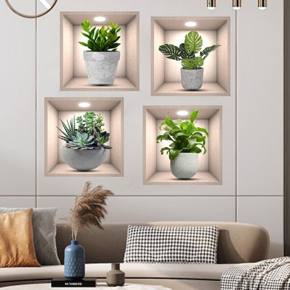 VerdantArt | Charming Modern PVC Wall Decorative Plant Stickers 4