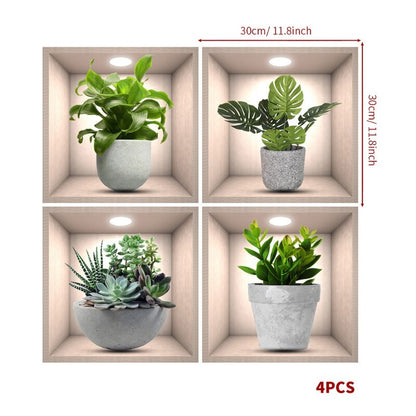 VerdantArt | Charming Modern PVC Wall Decorative Plant Stickers 5