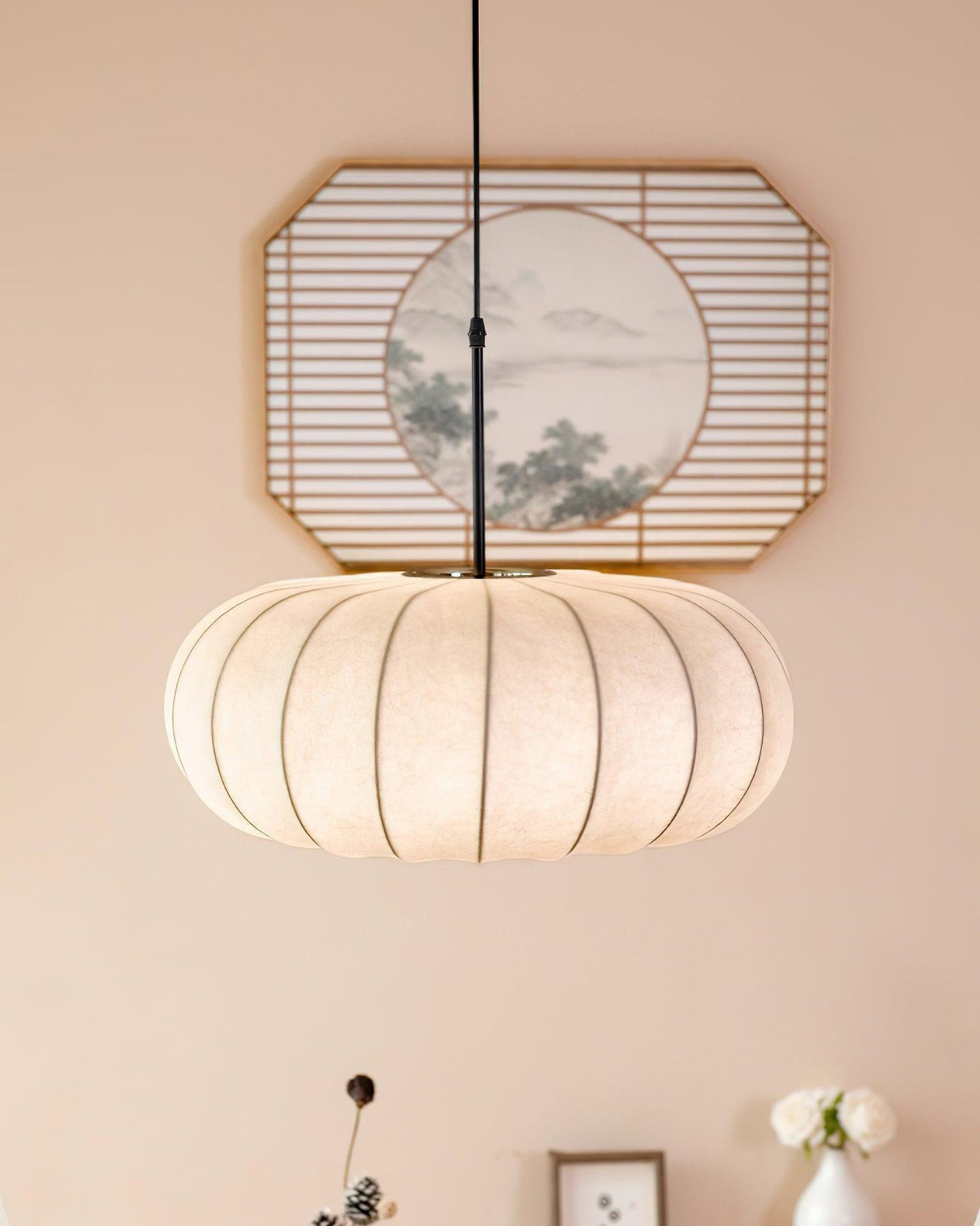 Simple Earthy Wood Pendant Light