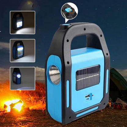 Versatile 3-in-1 Solar USB Rechargeable Camping Lantern with COB Light – Ideal for Outdoor Adventures 2
