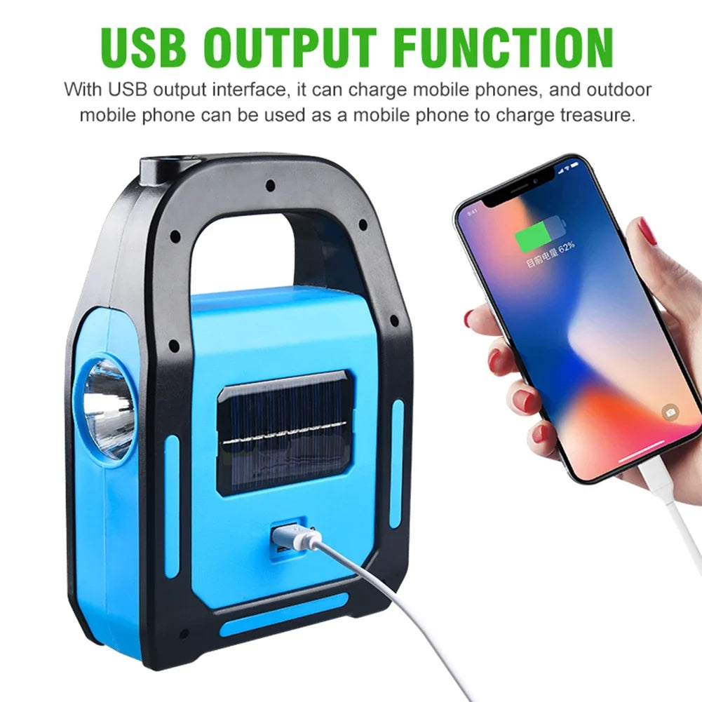 Versatile 3-in-1 Solar USB Rechargeable Camping Lantern with COB Light – Ideal for Outdoor Adventures 4
