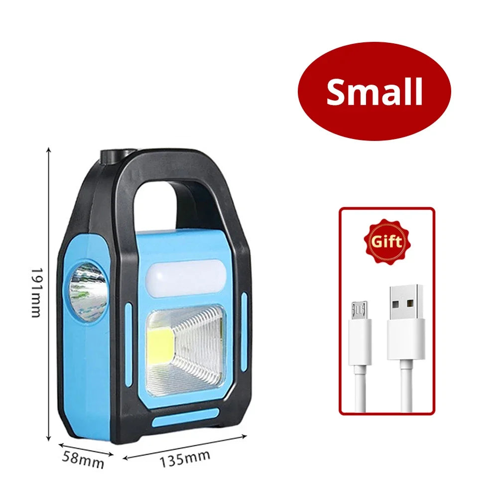 Versatile 3-in-1 Solar USB Rechargeable Camping Lantern with COB Light – Ideal for Outdoor Adventures 5