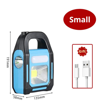 Versatile 3-in-1 Solar USB Rechargeable Camping Lantern with COB Light – Ideal for Outdoor Adventures 5