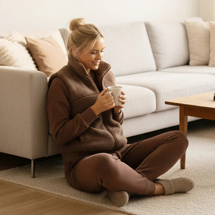 Versatile Three-Piece Set | Stylish Puffer Vest, Sweater & Trousers – Comfortable Fashion for Every Occasion 1