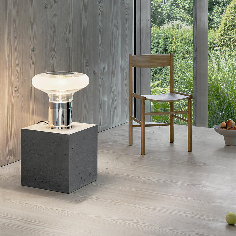 Sleek Chrome Glass Desk Lamp - Lusomart