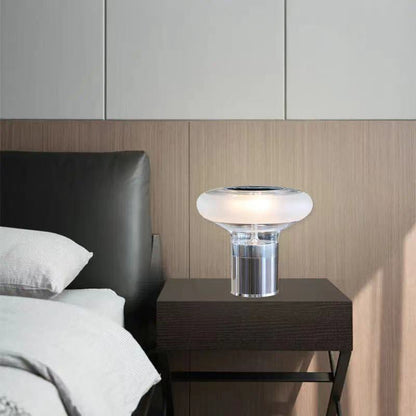 Sleek Chrome Glass Desk Lamp