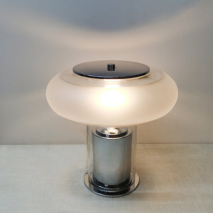 Sleek Chrome Glass Desk Lamp