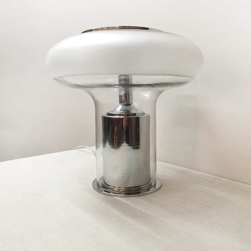 Sleek Chrome Glass Desk Lamp