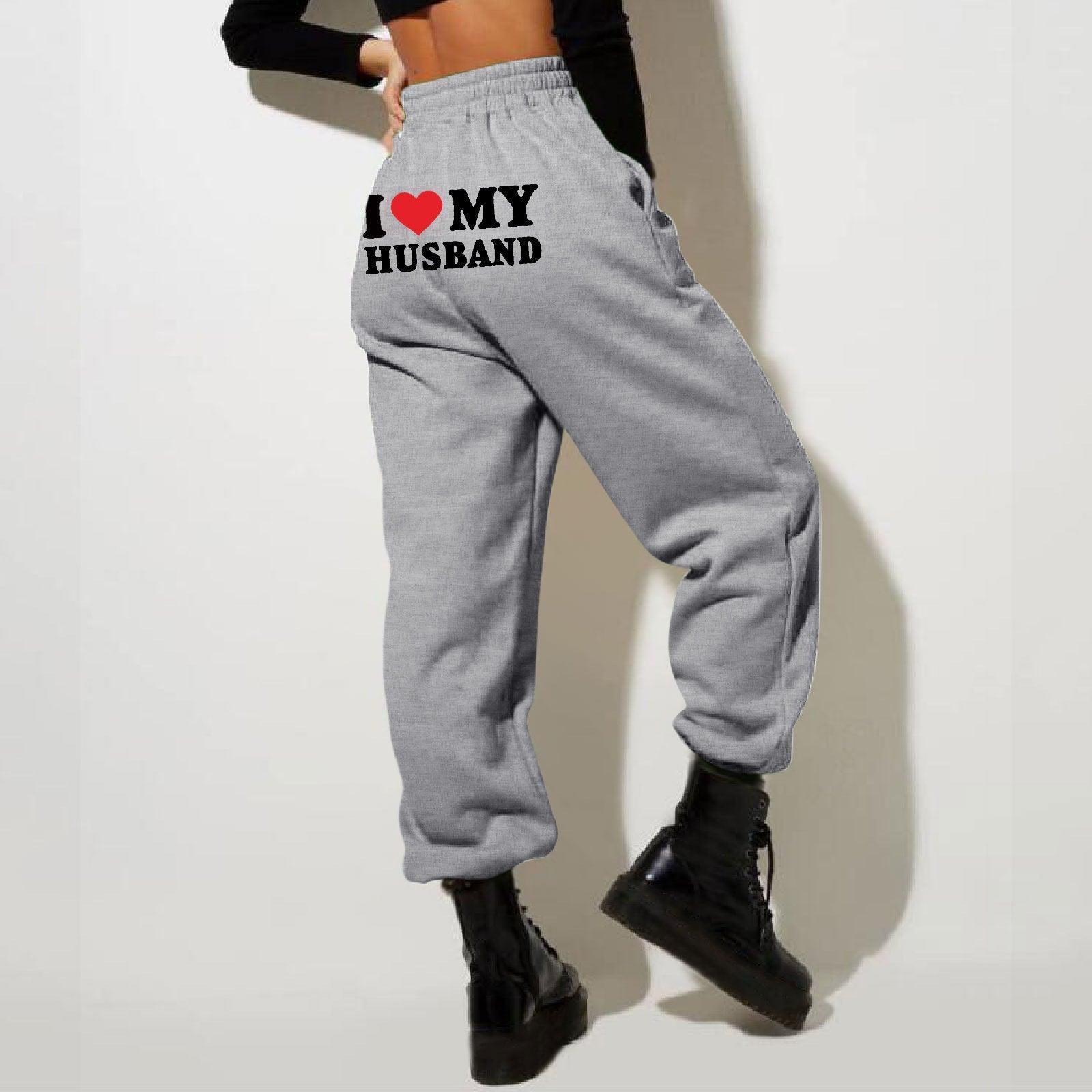VibrantWave | Chic High Waist Women's Printed Jogging Pants 2