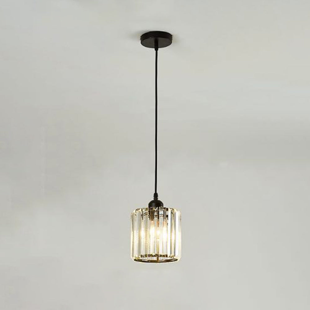 Stylish Gold Glass Drop Pendant Light, Black