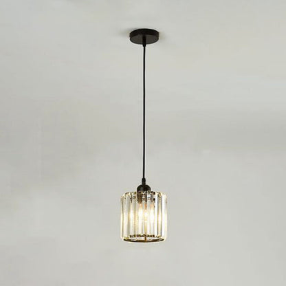Stylish Gold Glass Drop Pendant Light, Black
