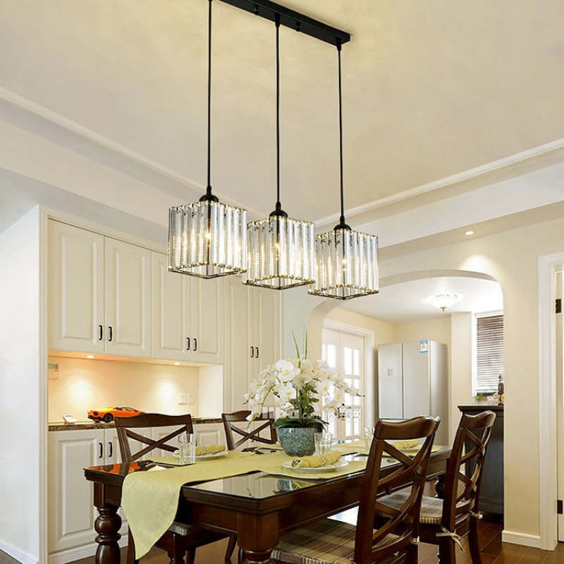 Stylish Gold Glass Drop Pendant Light, Black