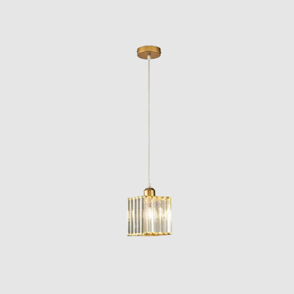 Stylish Gold Glass Drop Pendant Light, Black
