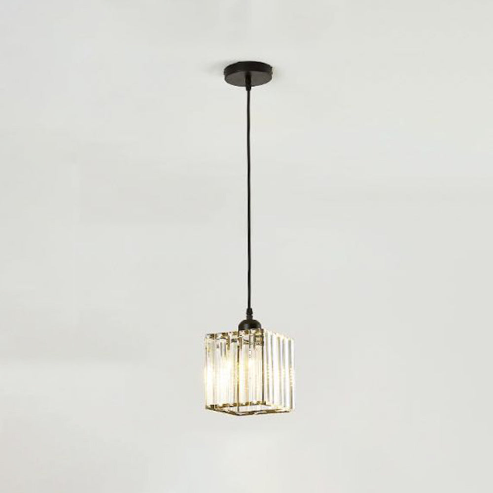 Stylish Gold Glass Drop Pendant Light, Black