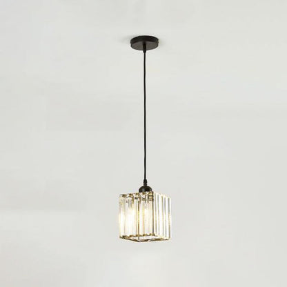 Stylish Gold Glass Drop Pendant Light, Black