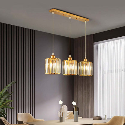 Stylish Gold Glass Drop Pendant Light, Black
