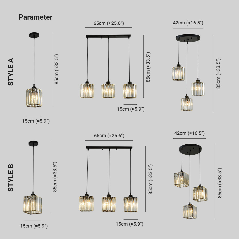 Stylish Gold Glass Drop Pendant Light, Black