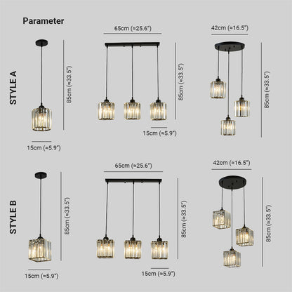 Stylish Gold Glass Drop Pendant Light, Black