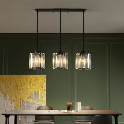 Stylish Gold Glass Drop Pendant Light, Black