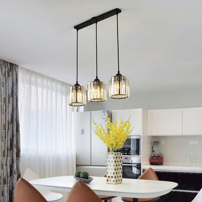 Stylish Gold Glass Drop Pendant Light, Black