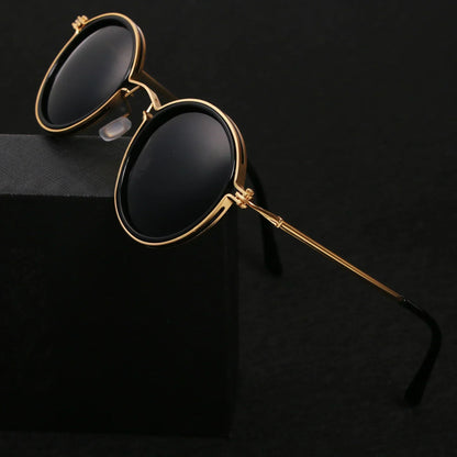 Classic Round Shades Gold Frame UV Protection