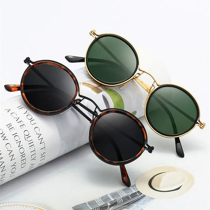 Classic Round Shades Gold Frame UV Protection