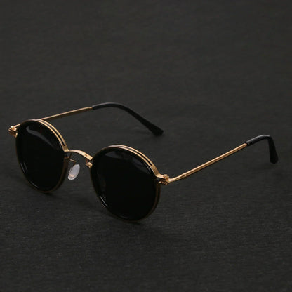 Classic Round Shades Gold Frame UV Protection - Lusomart