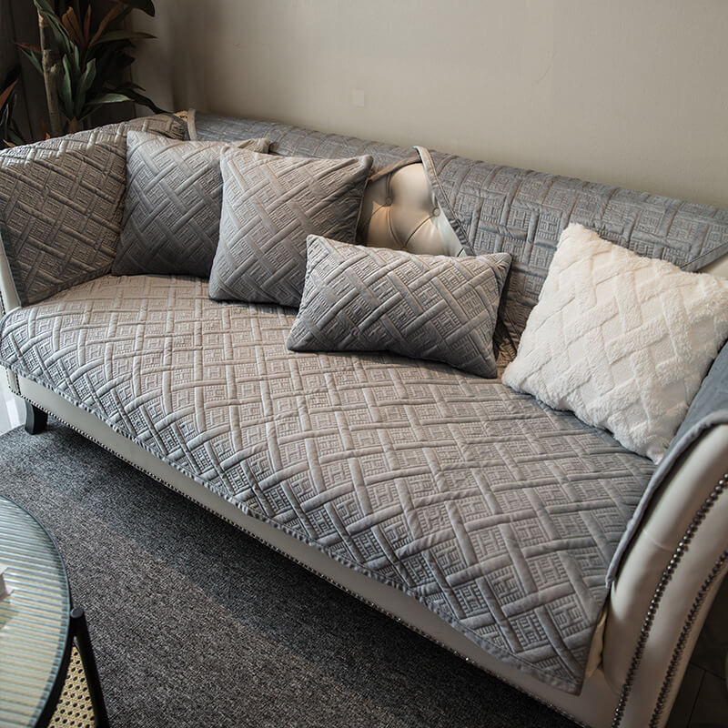 Durable Soft Plush Furniture Protector Slipcover - Lusomart