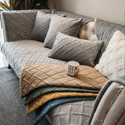 Durable Soft Plush Furniture Protector Slipcover