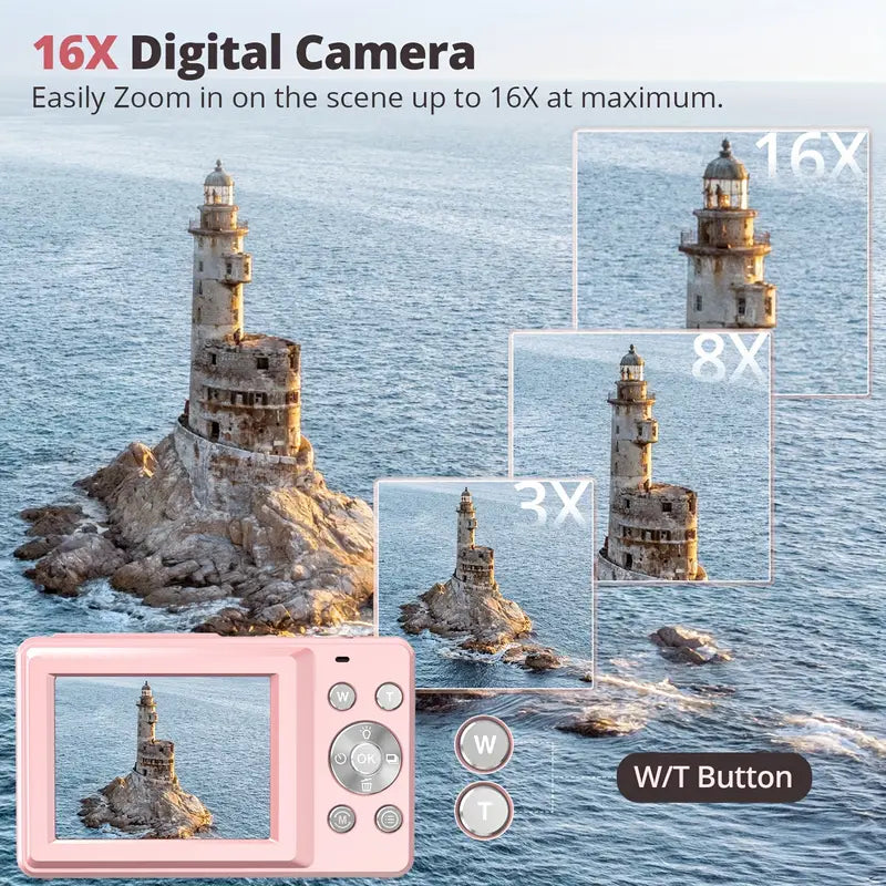 Vintage digital camera with 1080p video recording - Lightweight and portable retro camera 4