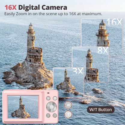 Vintage digital camera with 1080p video recording - Lightweight and portable retro camera 4