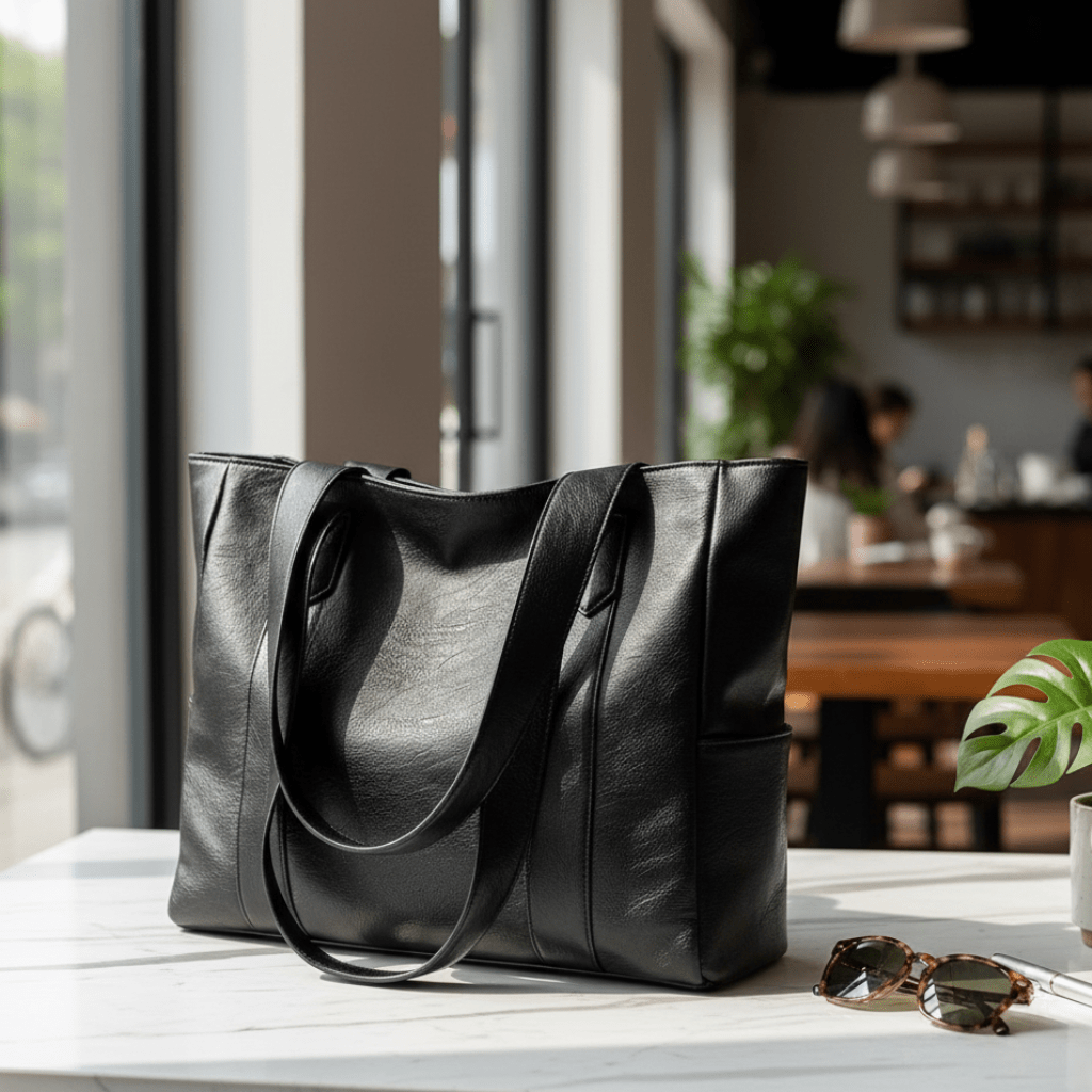 Classic Genuine Leather Tote Bag for Ladies - Lusomart