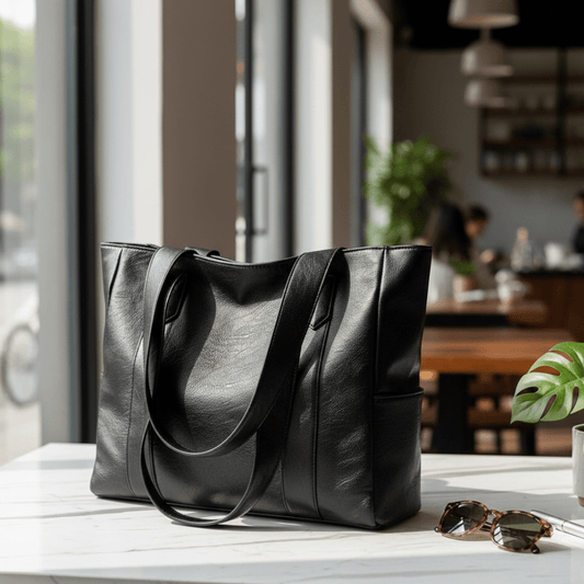 Classic Genuine Leather Tote Bag for Ladies - Lusomart