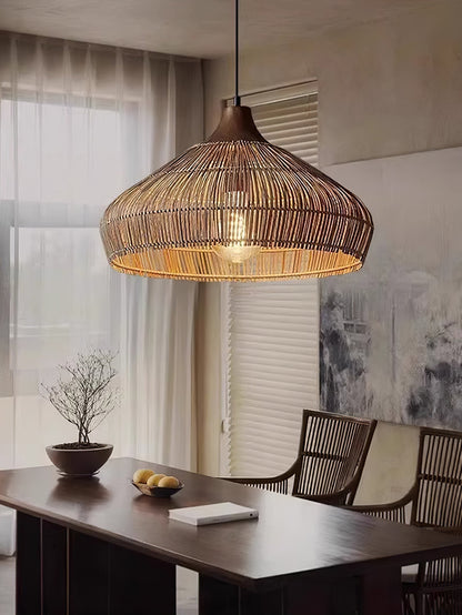 Vionel | Wicker Rattan Pendant Lamp for Vintage Interiors 4