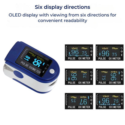 Compact Finger Pulse Oximeter with OLED Screen