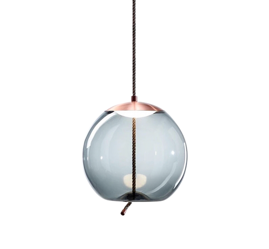 Natural Hemp Pendant Light with Luxury Rose Gold Accents - Lusomart