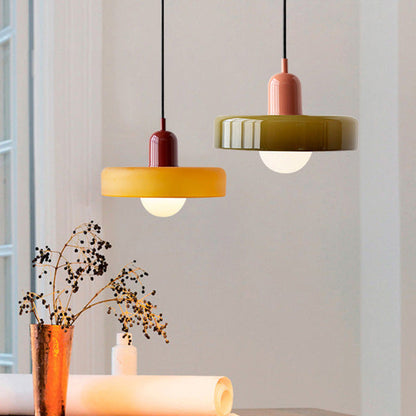 Vibrant Glass Modern Pendant Lighting for Dining Areas