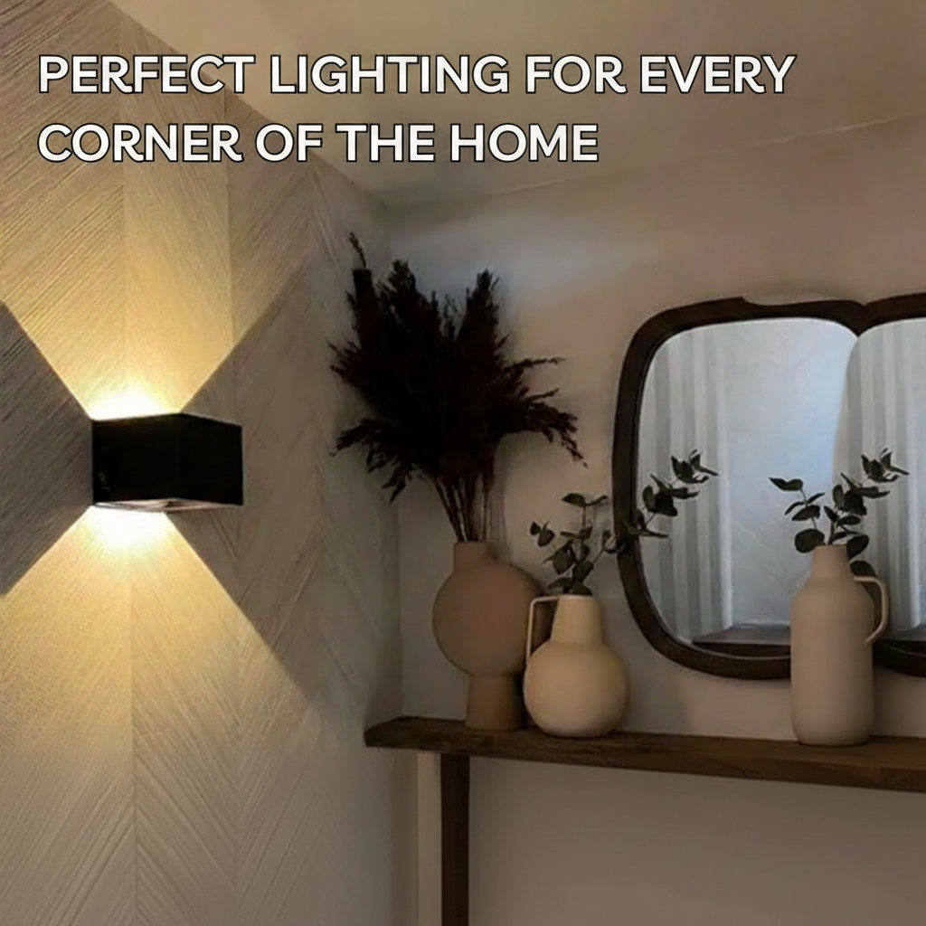 Smart Motion LED Cube Wall Lamp Rechargeable