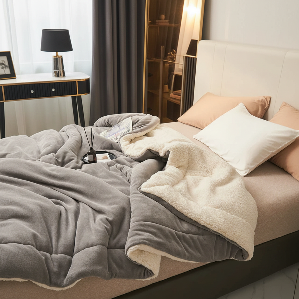 Plush Fleece Blanket Soft Warm Throw for Bed Sofa - Lusomart