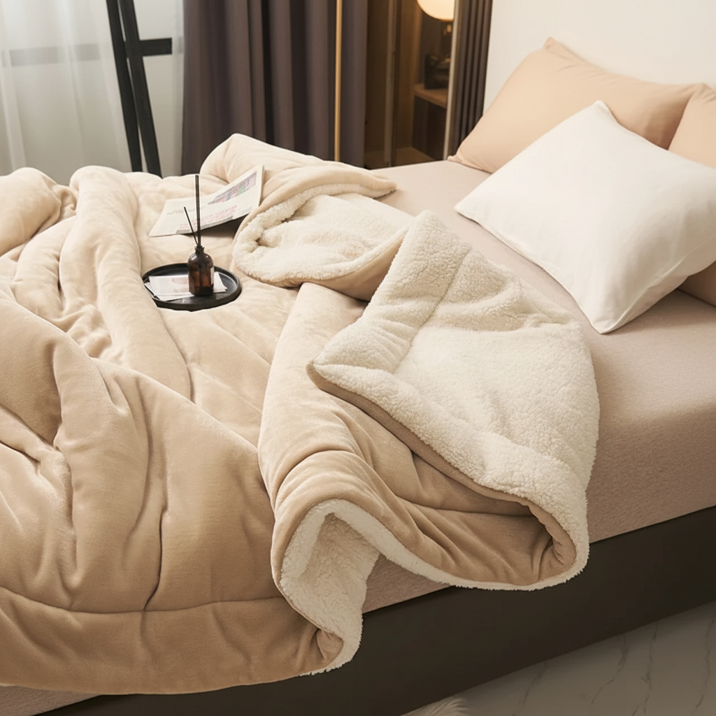 Plush Fleece Blanket Soft Warm Throw for Bed Sofa