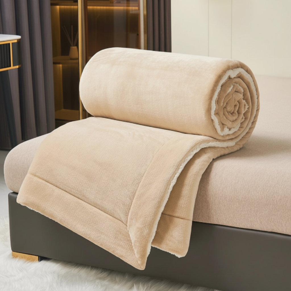 Plush Fleece Blanket Soft Warm Throw for Bed Sofa