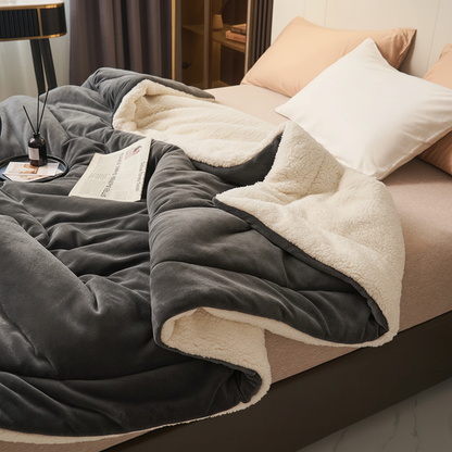 Plush Fleece Blanket Soft Warm Throw for Bed Sofa