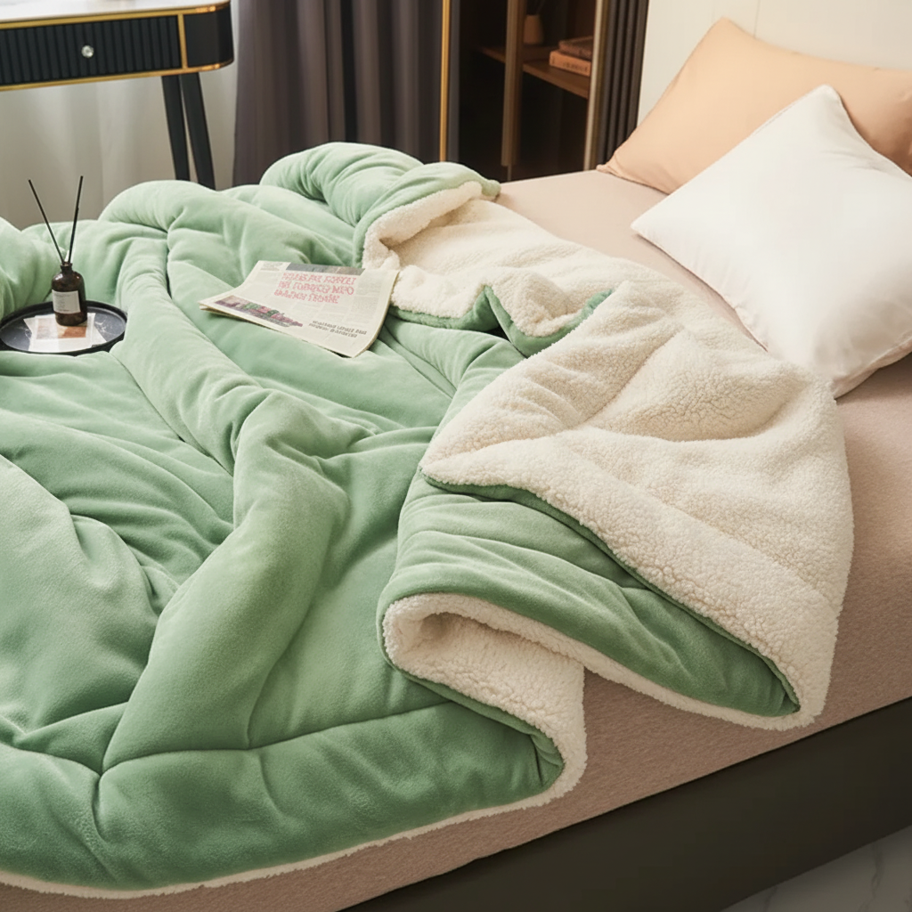 Plush Fleece Blanket Soft Warm Throw for Bed Sofa