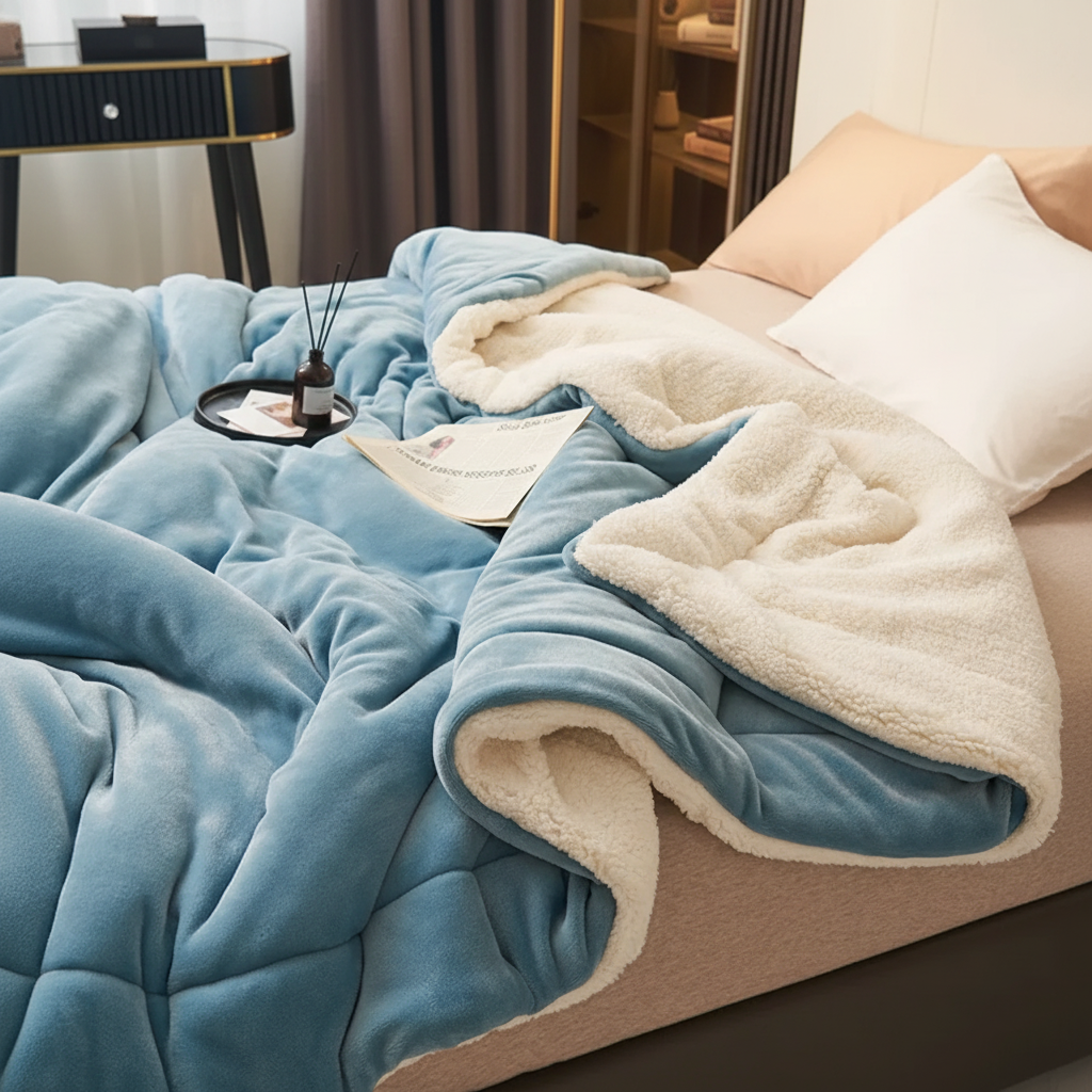 Plush Fleece Blanket Soft Warm Throw for Bed Sofa