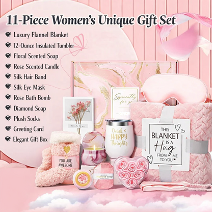 Relaxing Plush Blanket Spa Gift Set for Her