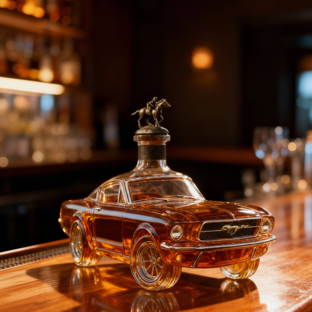 Luxury Car Shaped Whiskey Decanter Bottle Set